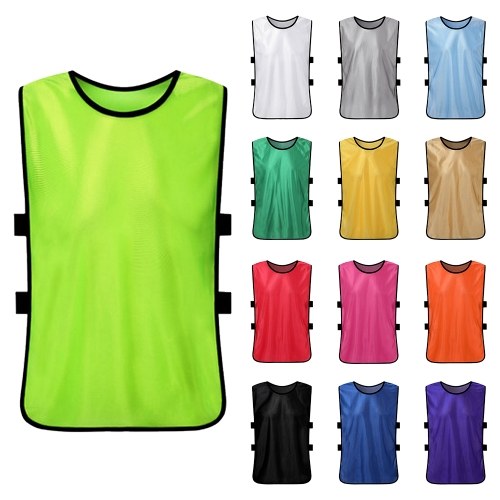 12 PCS Adults Soccer Pinnies Quick Drying Football Jerseys Vest Scrimmage Practice Sports Vest Breathable Team Training Bibs