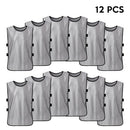 12 PCS Adults Soccer Pinnies Quick Drying Football Jerseys Vest Scrimmage Practice Sports Vest Breathable Team Training Bibs