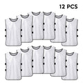 12 PCS Adults Soccer Pinnies Quick Drying Football Jerseys Vest Scrimmage Practice Sports Vest Breathable Team Training Bibs