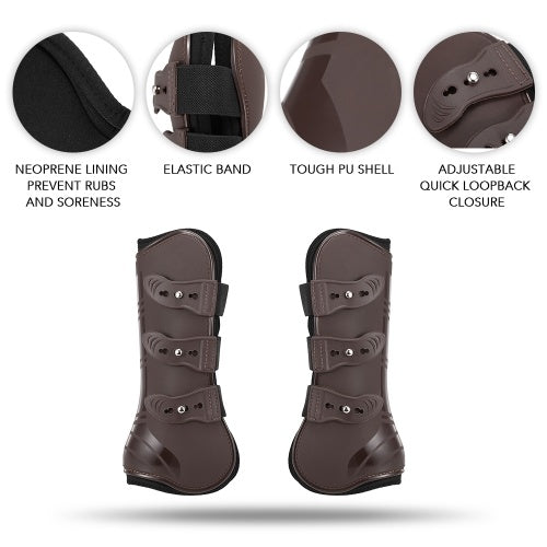 2 PCS Adjustable Horse Leg Boots