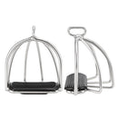 2 PCS Cage Horse Riding Stirrups Flex Steel Horse Saddle