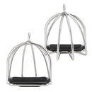 2 PCS Cage Horse Riding Stirrups Flex Steel Horse Saddle