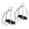 2 PCS Cage Horse Riding Stirrups Flex Steel Horse Saddle