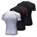 Lixada Pack of 3 Men Short Sleeve Compression Shirt