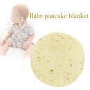 Round Pancake Blanket Pie Food Design Corn Cake Beach Towel