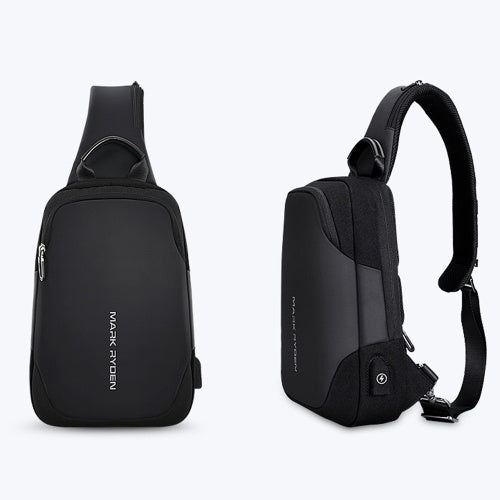 MARK RYDEN Portable Fashionable Casual Anti-Thief Multifunctional Waterproof USB Charging Men Single-Shoulder Bag