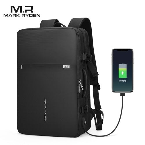 MARK RYDEN Fashionable Expandable Anti-Thief Multifunctional Business Laptop Bag Waterproof USB Charging Outdoor Men Backpack