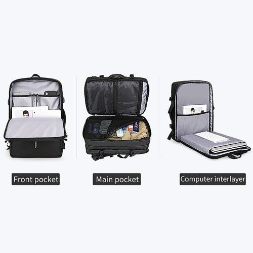 MARK RYDEN Fashionable Expandable Anti-Thief Multifunctional Business Laptop Bag Waterproof USB Charging Outdoor Men Backpack