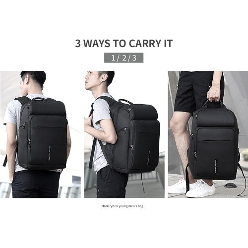 MARK RYDEN Large Capacity Anti-Thief Multifunctional Business Laptop Bag Waterproof USB Charging Outdoor Men Backpack With 2 Custom Parcel