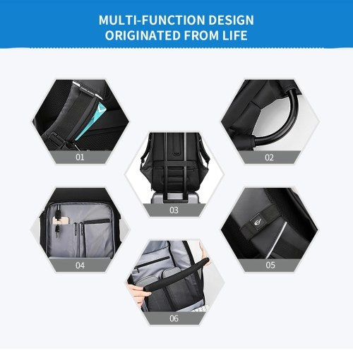 MARK RYDEN Large Capacity Anti-Thief Multifunctional Business Laptop Bag Waterproof USB Charging Outdoor Men Backpack With 2 Custom Parcel