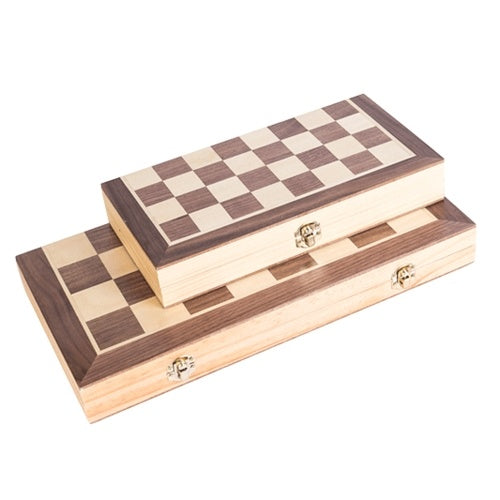 Portable Wooden Magnetic Chessboard Folding Board Chess Game