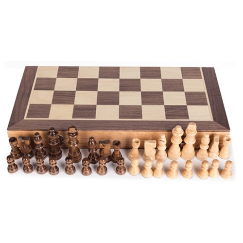 Portable Wooden Magnetic Chessboard Folding Board Chess Game