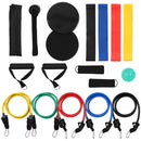 18Pcs Resistance Bands Set Workout Fintess Exercise Rehab Bands Loop Bands Tube Bands Door Anchor Ankle Straps Cushioned Handles Gliding Discs Spiky Massage Ball with Carry Bags for Home Gym Travel