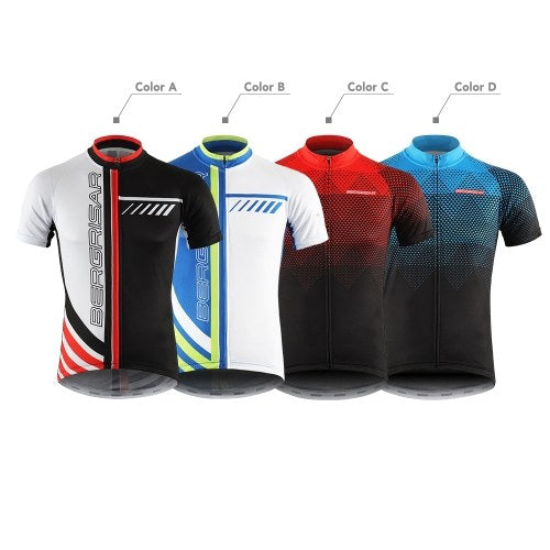 Men Cycling Jersey Breathable Quick Dry Short Sleeve