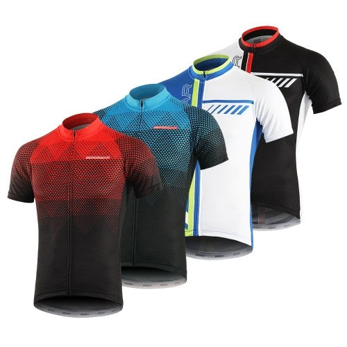 Men Cycling Jersey Breathable Quick Dry Short Sleeve