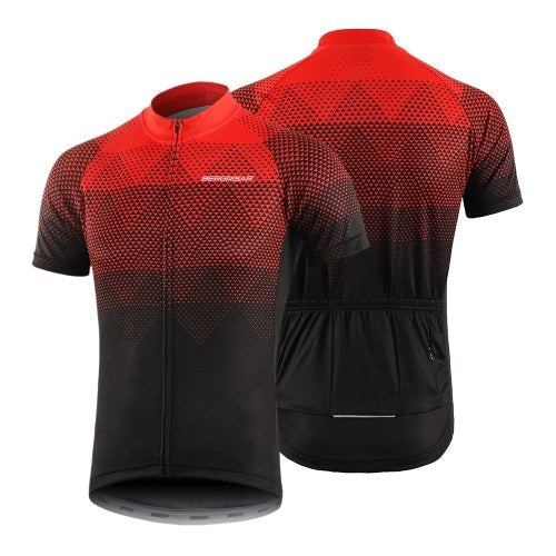 Men Cycling Jersey Breathable Quick Dry Short Sleeve