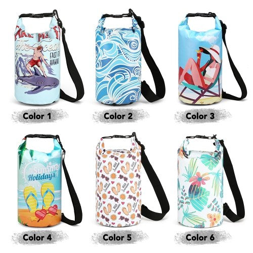 10L Waterproof Dry Bag with Phone Case Bag Roll Top Dry Sack For Kayaking Boating Fishing Surfing Swimming Rafting