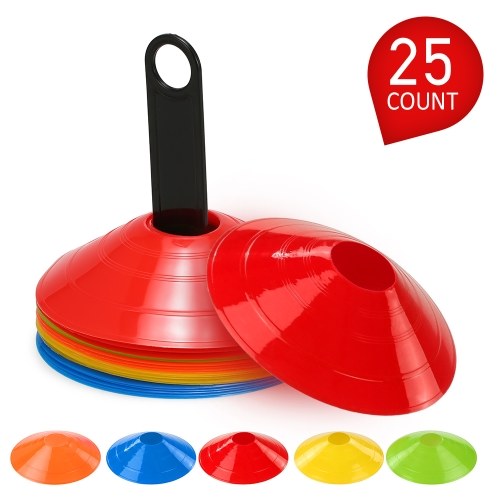 25pcs Agility Disc Cone Set