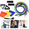 14pcs Resistance Bands Set Workout Fitness Exercise Tube Bands Door Anchor Ankle Straps Cushioned Handles