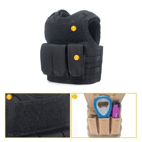 Tactical Beer Vest Adjustable Wine Bottle Cover