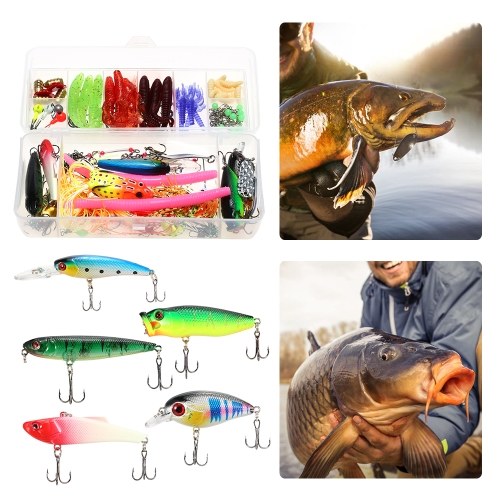 112pcs Fishing Lure Set Fishing Lure Bait Gear Kit