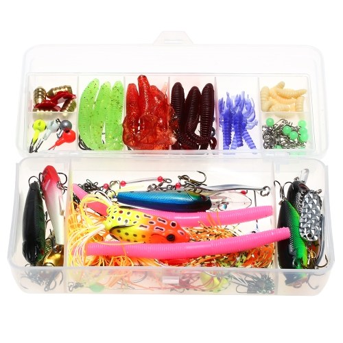 112pcs Fishing Lure Set Fishing Lure Bait Gear Kit