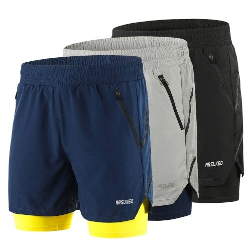 Men 2 in 1 Running Shorts