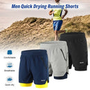 Men 2 in 1 Running Shorts