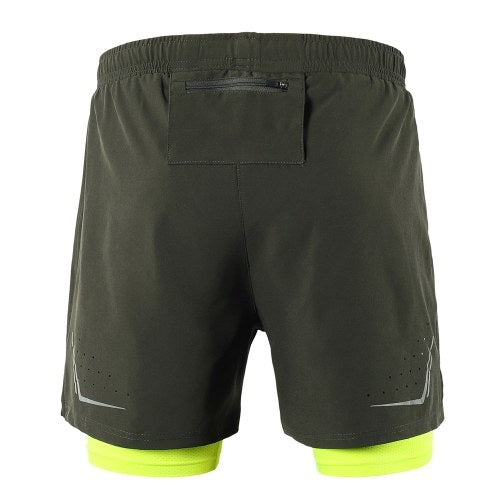 Men 2 in 1 Running Shorts