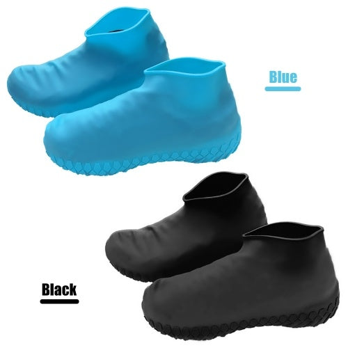 Waterproof Non-Slip Rubber Rain Shoe Covers Reusable Silicone Shoe Covers Fit for Men Women Kids