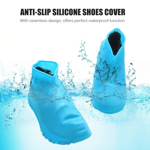 Waterproof Non-Slip Rubber Rain Shoe Covers Reusable Silicone Shoe Covers Fit for Men Women Kids