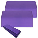 2pcs EVA Yoga Blocks 1pcs Cotton Yoga Strap Stability Blocks