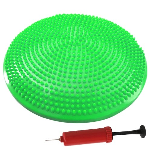 33CM Yoga Balance Disc Inflatable Stability Wobble Cushion Free Hand Pump