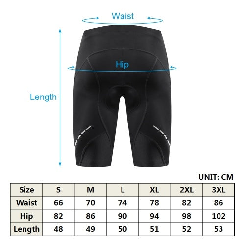 Men 3D Gel Padded Cycling Shorts