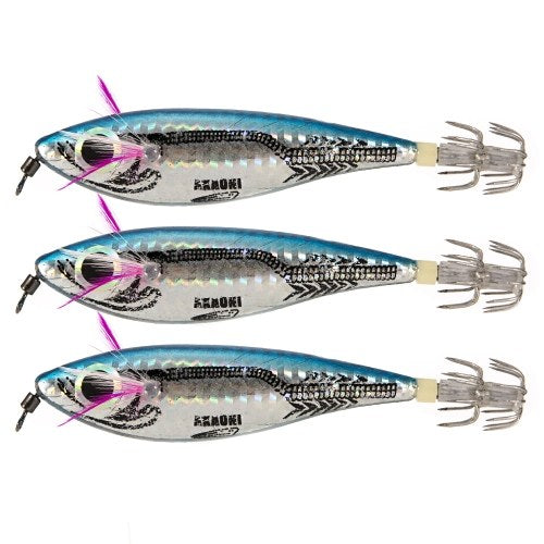 3pcs Squid Jig Artificial Hard Fishing Lures