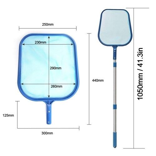 Leaves Skimmer Rake Net with Telescopic Pole