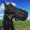 3 Size Optional Easy Breathe Horse Mouth Cover Pony Nylon Grazing Muzzle with Halter Under Chin Head Collar Adjustable