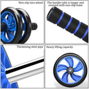 4-in-1 AB Wheel Roller Kit Abdominal Press Wheel Pro with Push-UP Bar Jump Rope and Knee Pad