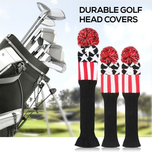 3 Pcs Golf Head Covers Set