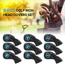 9 Pcs Golf Iron Head Covers Set