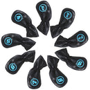 9 Pcs Golf Iron Head Covers Set