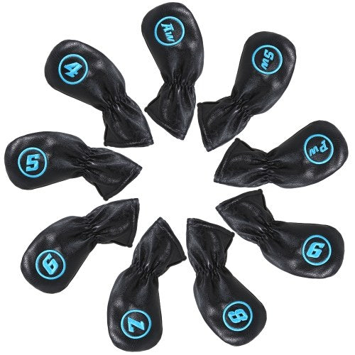 9 Pcs Golf Iron Head Covers Set