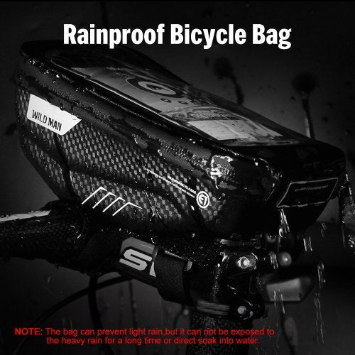 Bike Phone Bags with Touch Screen Phone Holder Case Waterproof Bicycle Front Frame Top Tube Mount Handlebar Bags Bike Storage Bag Cycling Pack