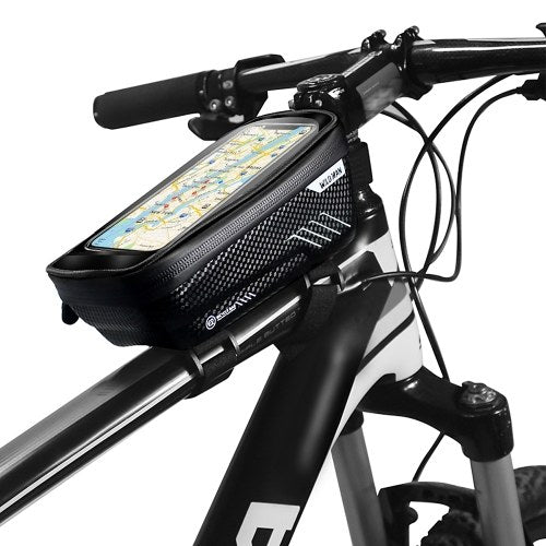 Bike Phone Bags with Touch Screen Phone Holder Case Waterproof Bicycle Front Frame Top Tube Mount Handlebar Bags Bike Storage Bag Cycling Pack