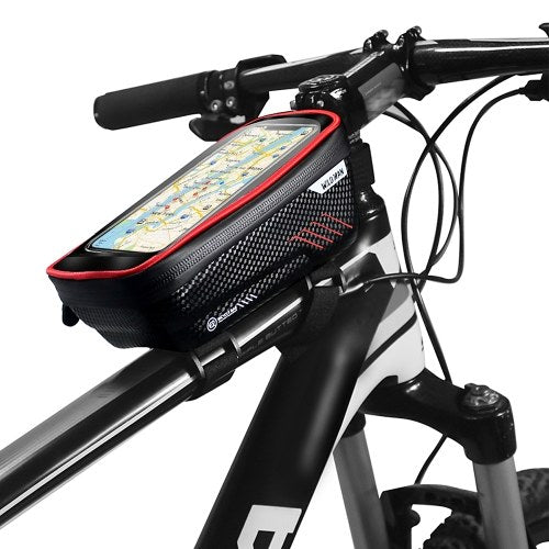 Bike Phone Bags with Touch Screen Phone Holder Case Waterproof Bicycle Front Frame Top Tube Mount Handlebar Bags Bike Storage Bag Cycling Pack