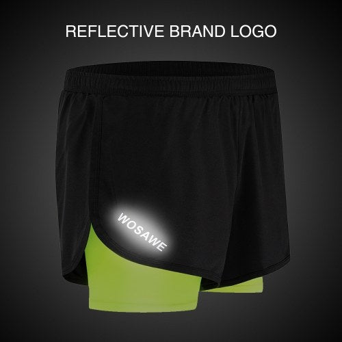 Men 2-in-1 Running Shorts