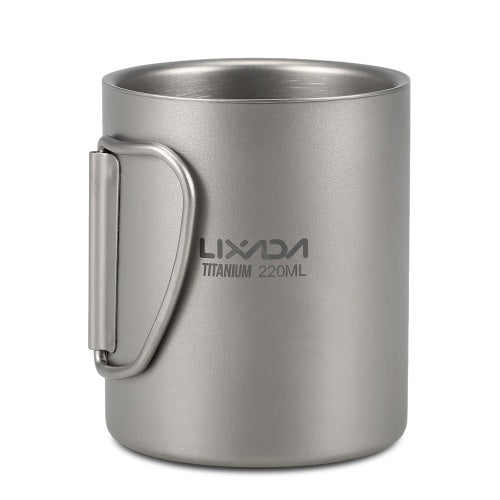 Lixada 220ml / 450ml Titanium Double Wall Cup