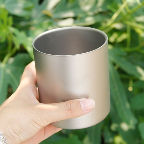 Lixada 450ml Titanium Double Wall Insulated Water Cup