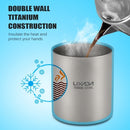 Lixada 450ml Titanium Double Wall Insulated Water Cup