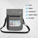 Travel Pouch Neck Wallet with RFID Blocking Passport Holder